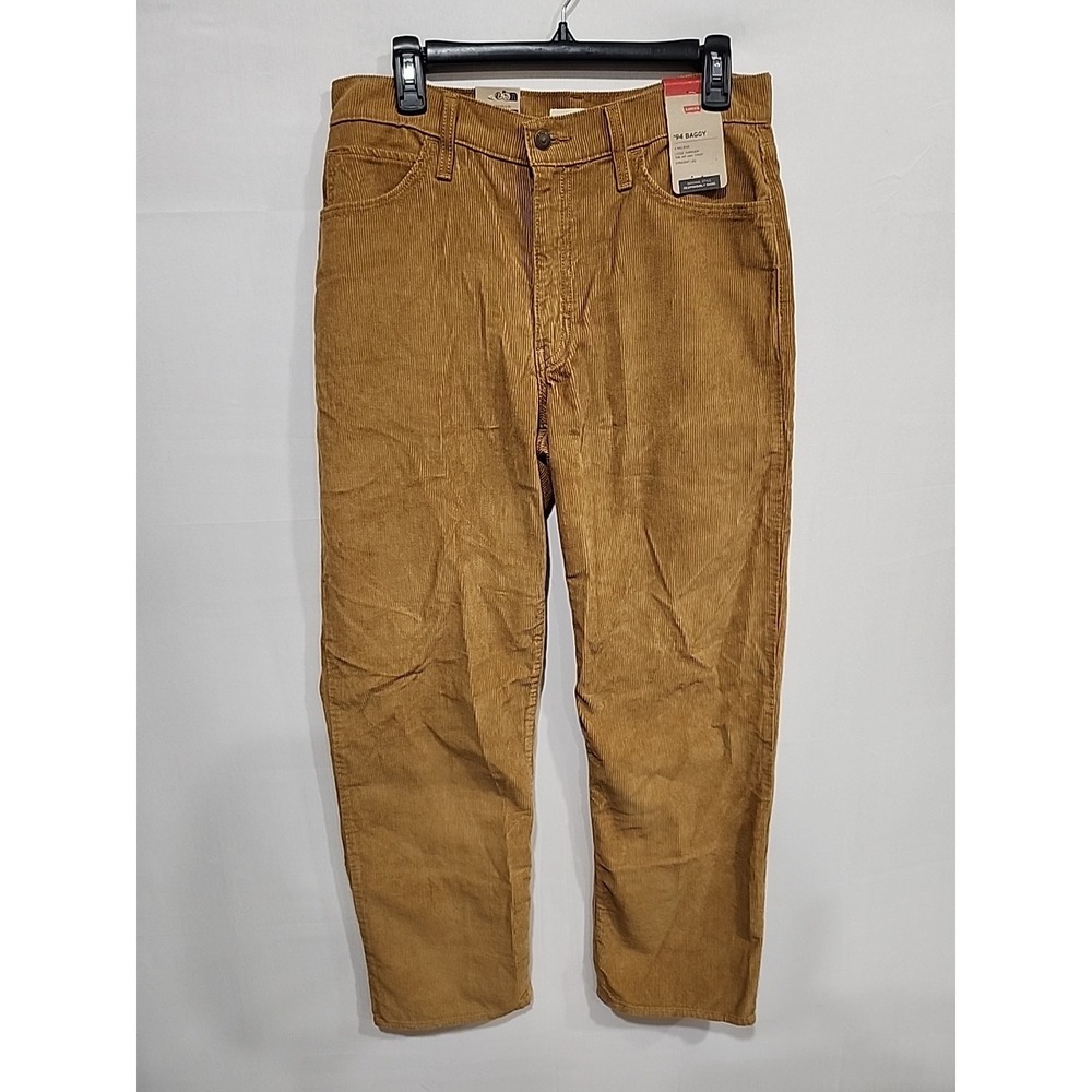 Levi's 94 Baggy‎ Corduroy NWT Mens 29x31 Brown Pants Straight Leg Loose Fit